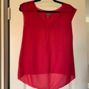 Hot pink sheer aerie blouse